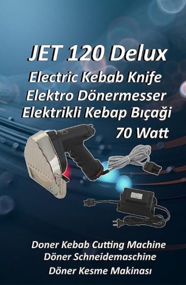 JET 120 Delux – Elektrisches Profi-Dönermesser JET 120 Delux – starkes Dönermesser für Döner, Gyros & Kebap. Perfekt für Gastronomie & Imbiss.